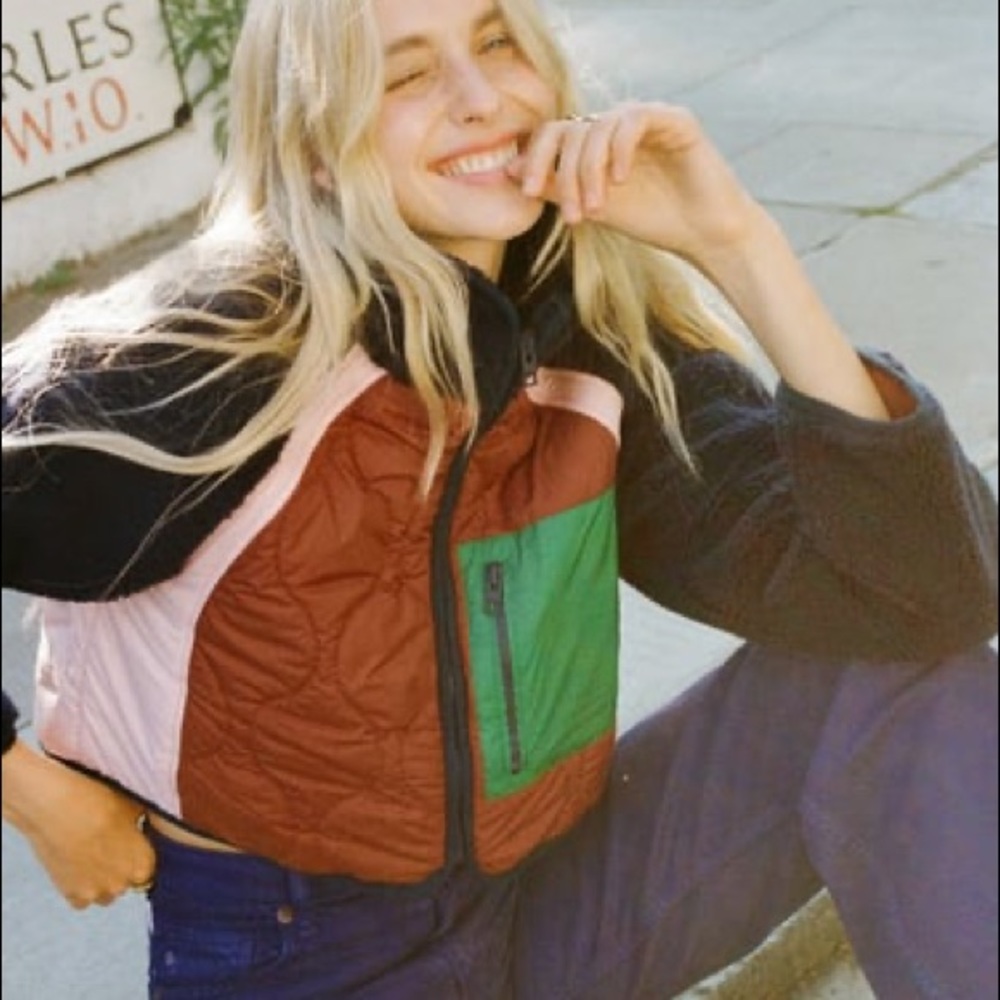 Cropped fleece jacket